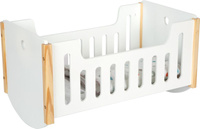 Biała drewniana kołyska dla lalek Little Button Small Foot 12260 