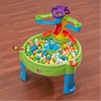 Kolorowy Stół Wodny STEP2 8400 Katapulty i Karuzela do sensorycznej zabawy z piłeczkami 2w1