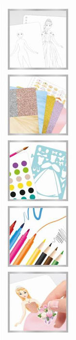 Szkicownik projektowania STROJE KSIĘŻNICZEK CM101-Buki, zestaw artystyczny dla dzieci