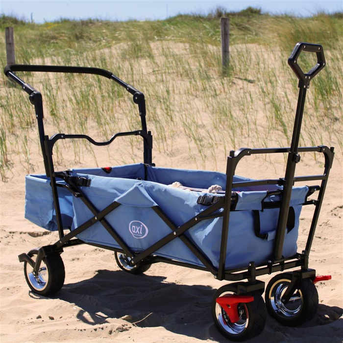Składany Wózek plażowy AXI A031.193.08 z dachem hamulcem i torbą Udźwig do 80 kg do przewożenia rzeczy i zabawek