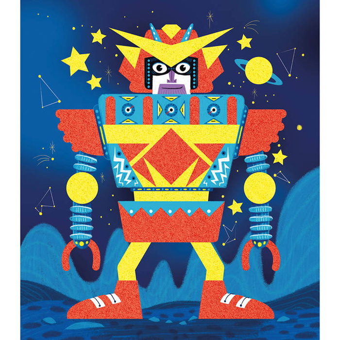 Zestaw kreatywny dla dzieci Kosmiczne Przygody 13 ozdób Janod J07876