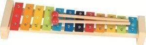 Drewniany ksylofon dla dzieci 12 dźwięków Goki zabawki muzyczne