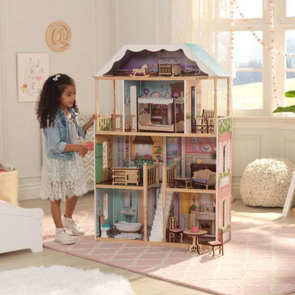 Domek dla lalek Charlotte 65956-KidKraft, zabawki drewniane
