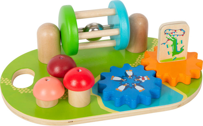 Drewniana mini tablica edukacyjna Park rozrywki 12289-Small Foot, zabawki edukacyjne