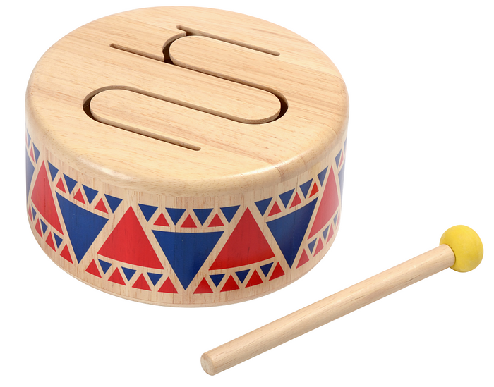 Drewniany bębenek, PLTO-6404 - instrumenty dla dzieci