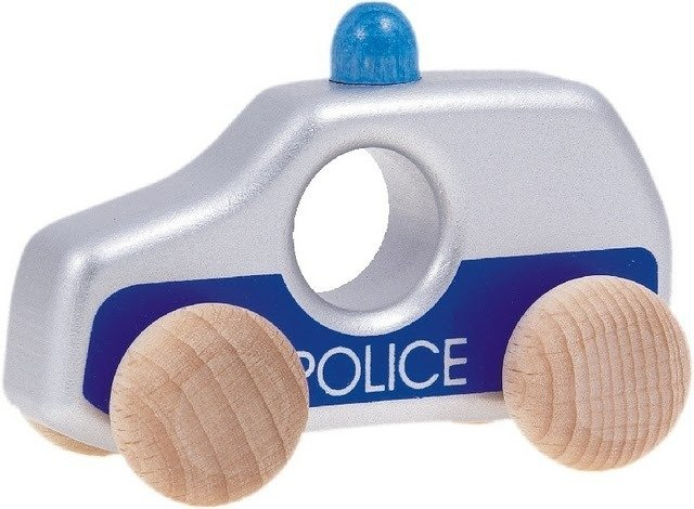 Drewniany samochód "Police", 42730-Bajo, samochody zabawki