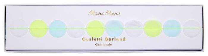 Girlanda Konfetti Mięta/Żółty M168094-Meri Meri, dekoracje pokoju