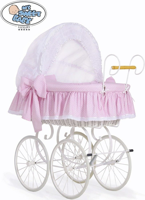 Kosz Mojżesza różowa Christine 72100917-My Sweet Baby, kosz dla niemowlaka 