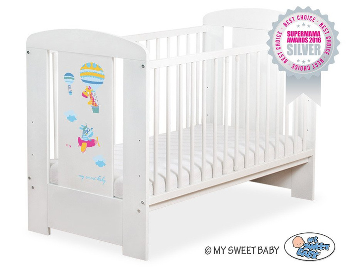 Łóżeczko drewniane Szczęśliwe balony, 501907661-My Sweet Baby
