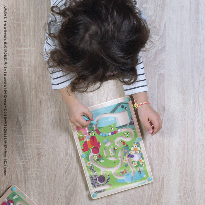 Magnetyczny labirynt Łąka J05310-Janod, zabawki edukacyjne dla dzieci