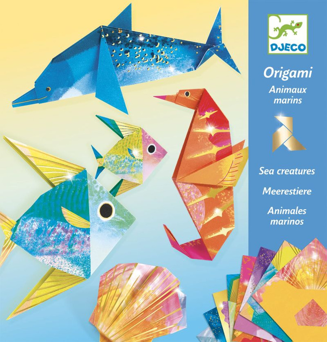 Origami dla dzieci morskie zwierzęta metaliczne Djeco DJ08755