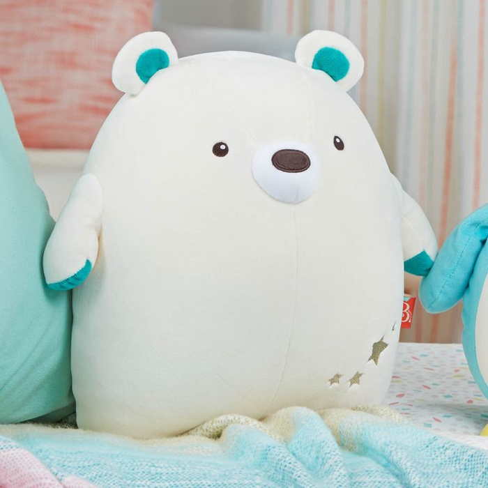 Pluszowy niedźwiadek polarny poduszka miś B.Toys BX2084Z ultramiękka przytulanka