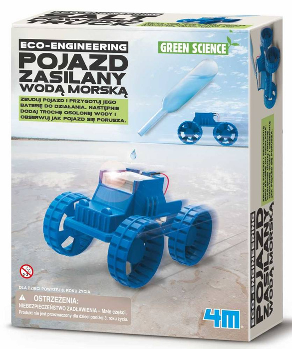 Pojazd zasilany wodą morską Wiedza i Zabawa zestaw naukowy 3409-4M, zabawki edukacyjne