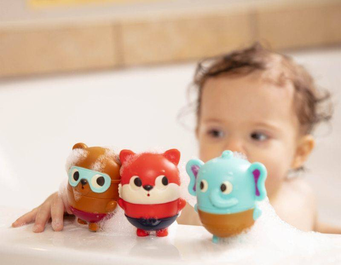 Squish & Splash zestaw trzech rozkręcanych sikawek LB1846Z- B.Toys, zabawki do wody