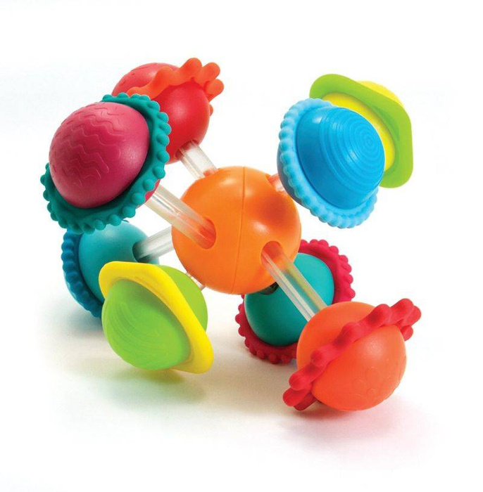 Stymulująca grzechotka Wimzle FA136-1 Fat Brain Toys, dla niemowlaka