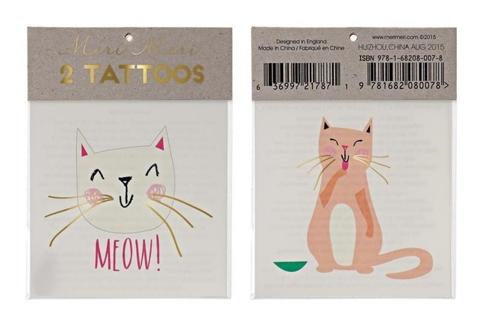 Tatuaże Kot M143155-Meri Meri, akcesoria dla dzieci