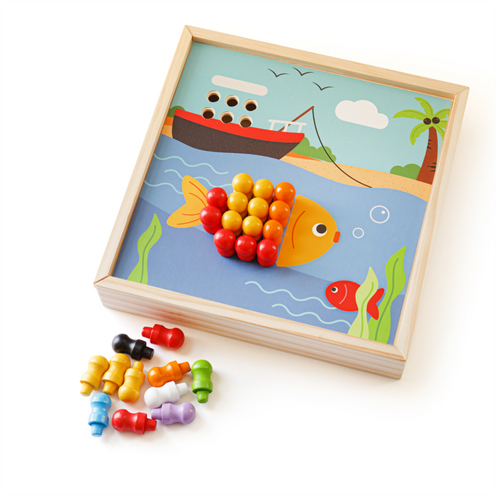 Układanka drewniana Nadmorski krajobraz 34004-Bigjigs Toys, układanki dla dzieci