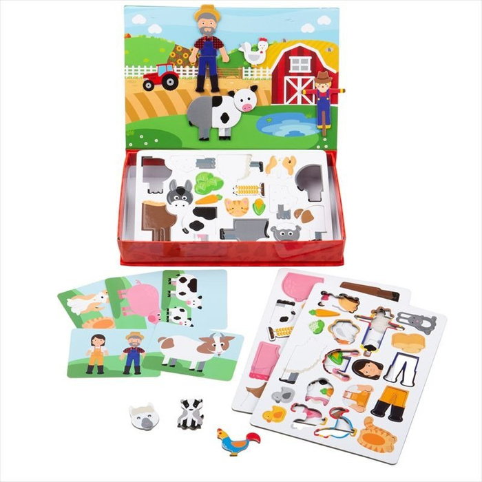 Układanka magnetyczna Szczęśliwa zagroda BJ004-Bigjigs Toys, zabawki rozwojowe