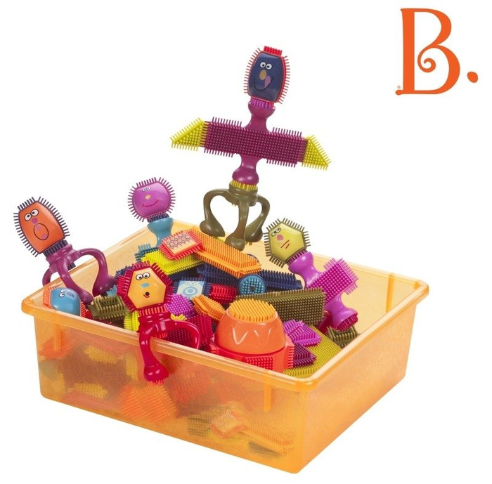 Zestaw kolorowych klocków w pojemniku, BX1040-B.Toys, klocki dla dzieci