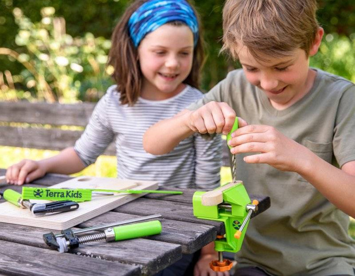 Zestaw z imadłem dla dzieci Terra Kids HB306012-Haba, zestaw do majsterkowania